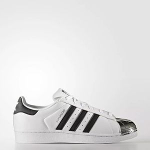 Adidas superstars with metallic toe cap